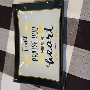 🐻 Brownlow glass trinket tray 6 X 4 inches